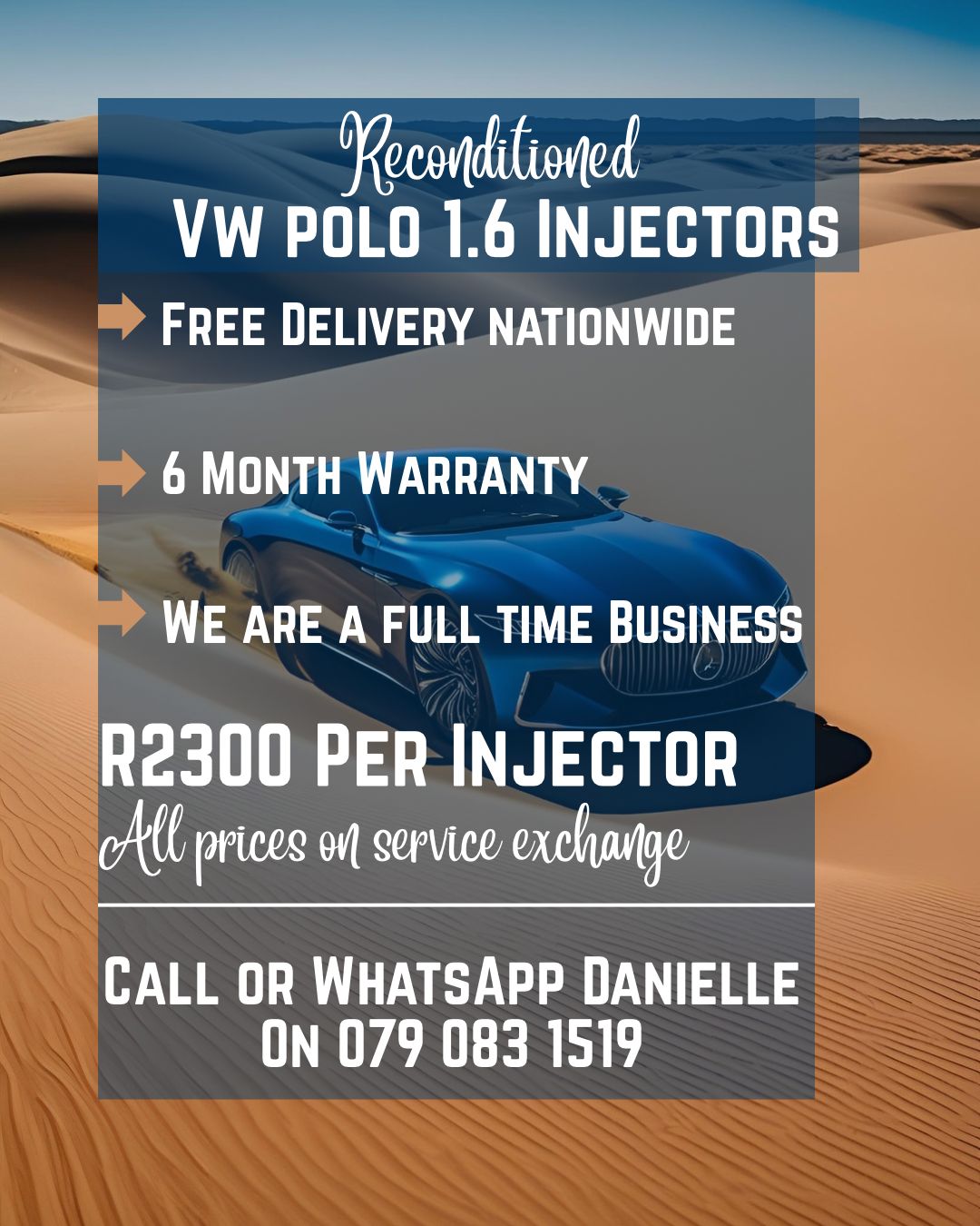 VW POLO 1.6 INJECTORS FOR SALE WITH WARRANTY INCLUDED - Private Seller VW POLO 1.6 INJECTORS FOR SALE WITH WARRANTY INCLUDED - Private Seller