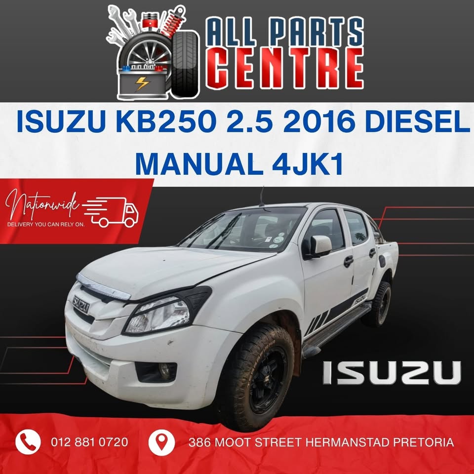 Isuzu KB250 2.5 Diesel 4JK1 2016 Manual Stripping for Spares - Private Seller Isuzu KB250 2.5 Diesel 4JK1 2016 Manual Stripping for Spares - Private Seller