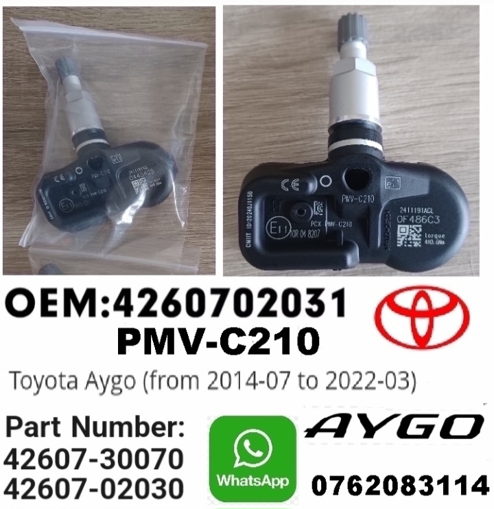 Toyota Aygo TPMS tyre pressure monitor sensors