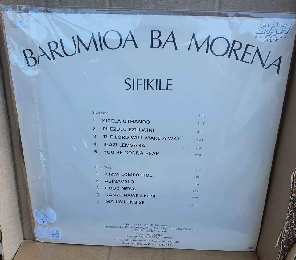 Barumioa Ba Morena - Sifikele vinyl lp Zulu record