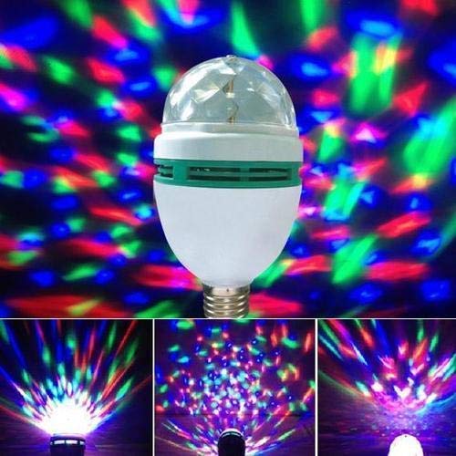 Auto Rotating DJ Party Disco Stage MultiColour RGB LED E27 Socket Crystal Lamp.