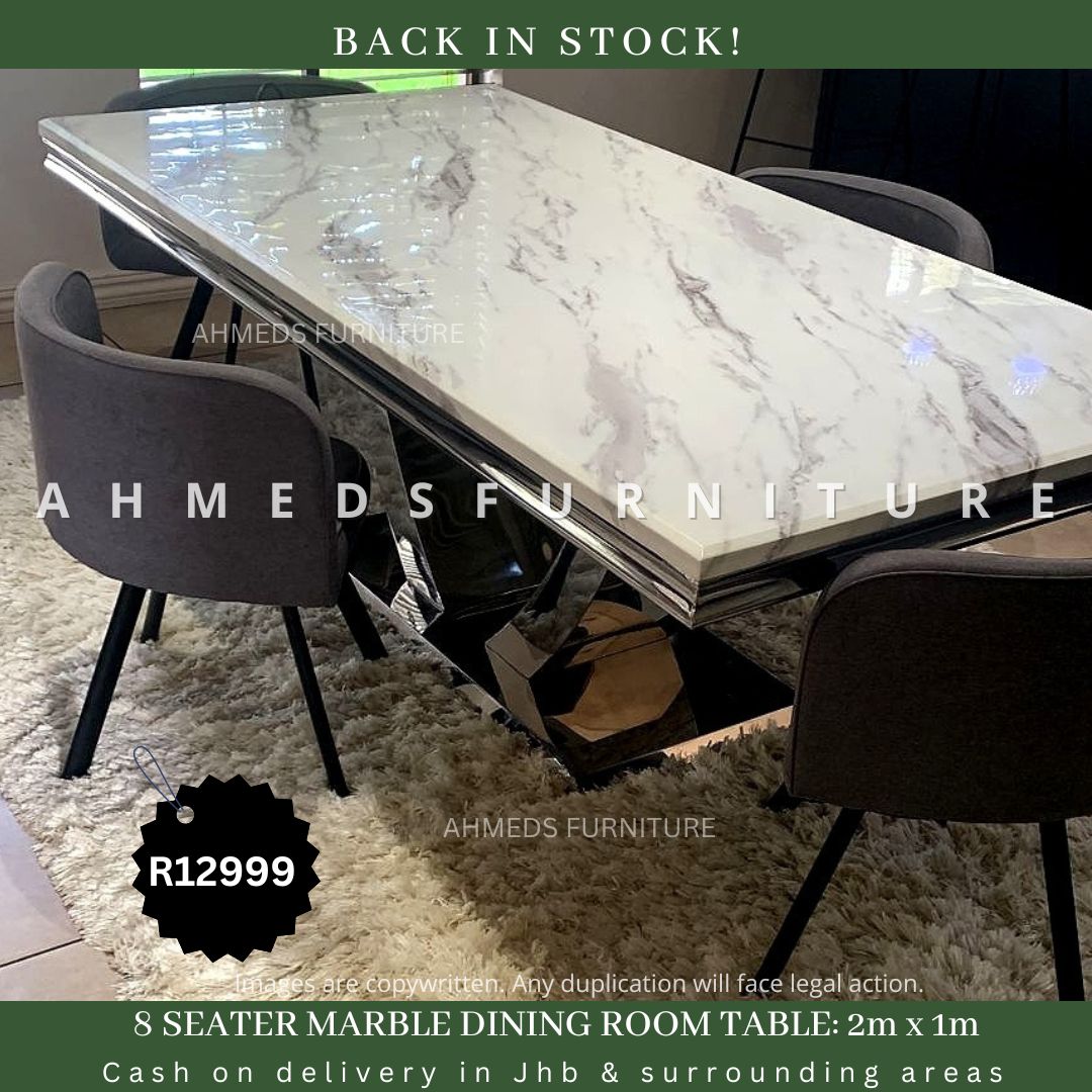 8 SEATER MARBLE DINING ROOM TABLE Junk Mail Marketplace