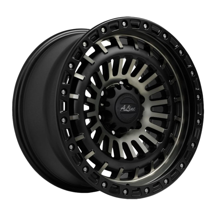 17″ A-Line Block 5/127 Satin Black Tint Alloy Wheels