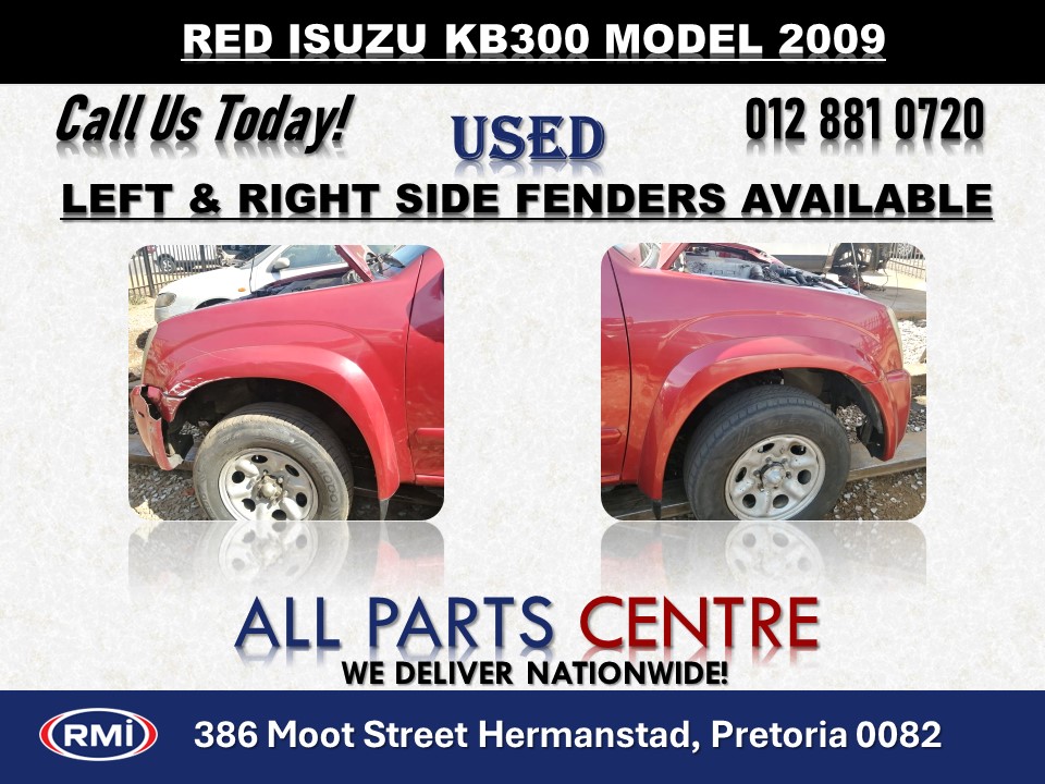 Red Isuzu Kb300 Used Left and Right Side Fenders for Sale Red Isuzu Kb300 Used Left and Right Side Fenders for Sale