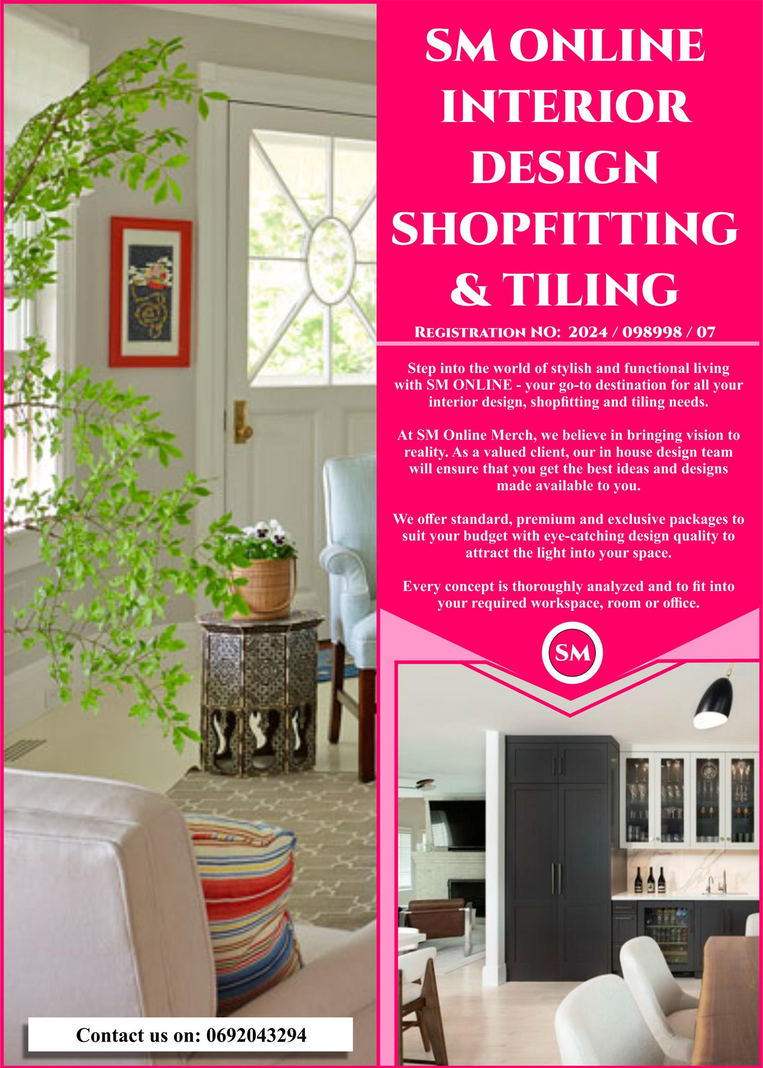 SM ONLINE DESIGN INTERIOR DESIGN, SHOPFITTING AND TILING | Junk Mail ...