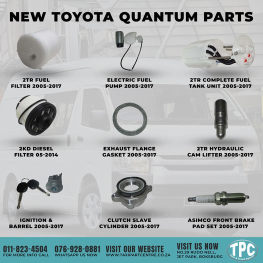 New Toyota Quantum Parts Available in store now - Private Seller