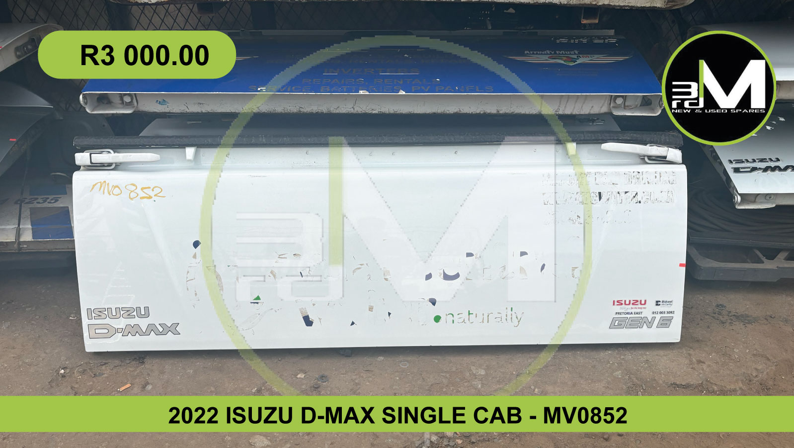 2022 ISUZU D-MAX SINGLE CAB TAILGATE - MV0852 - Private Seller