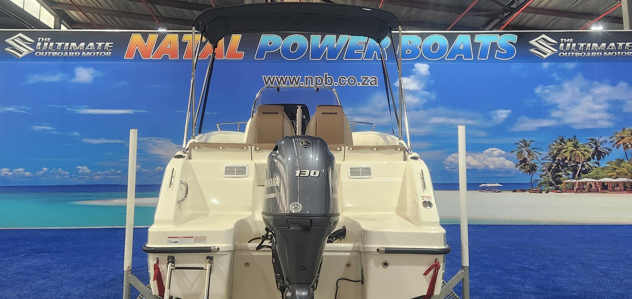 QUICKSILVER 555 OPEN ON TRAILER 130 HP YAMAHA 4 STROKE