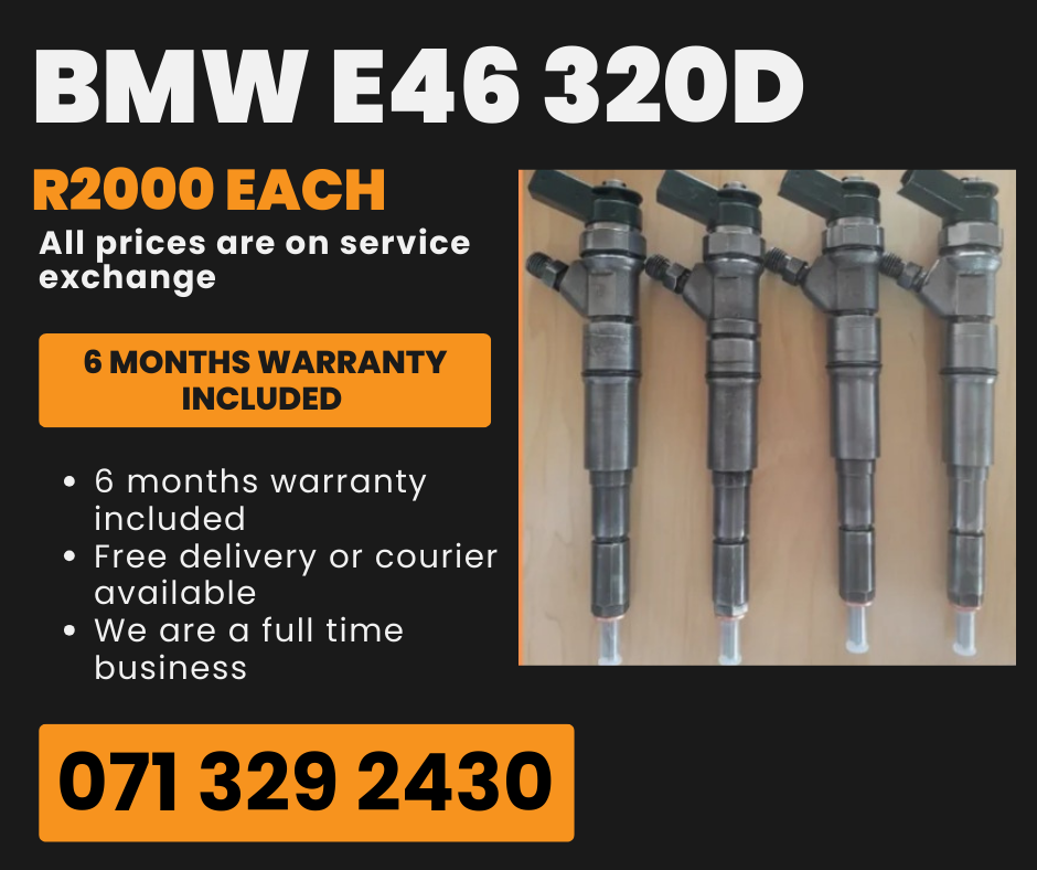 New BMW E46 320D INJECTORS FOR SALE WITH WARRANTY INCLUDED for