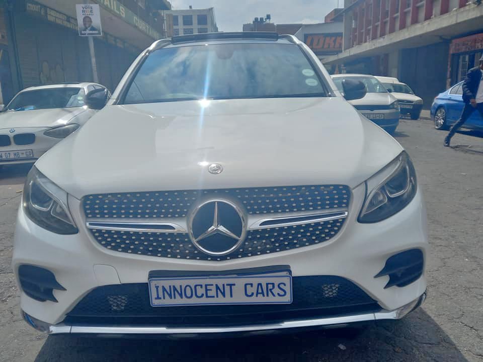 2018 MERCEDES BENZ 220d GLC DIESEL, AMG 4MATIC, AUTOMATIC, WHITE COLOUR