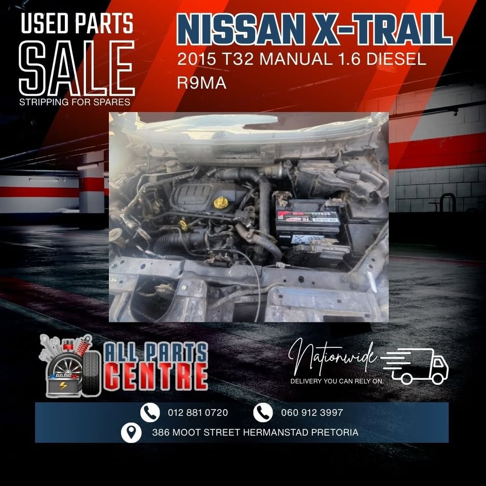 Nissan X-Trail T32 2015 1.6 Manual Diesel R9MA Stripping for Spares - Private Seller Nissan X-Trail T32 2015 1.6 Manual Diesel R9MA Stripping for Spares - Private Seller