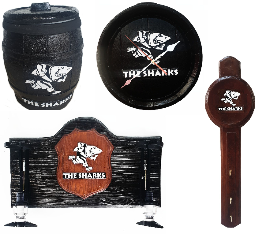 SHARKS RUGBY Ultimate Supporters Combo Bar Man Cave Pack. Brand New Products.