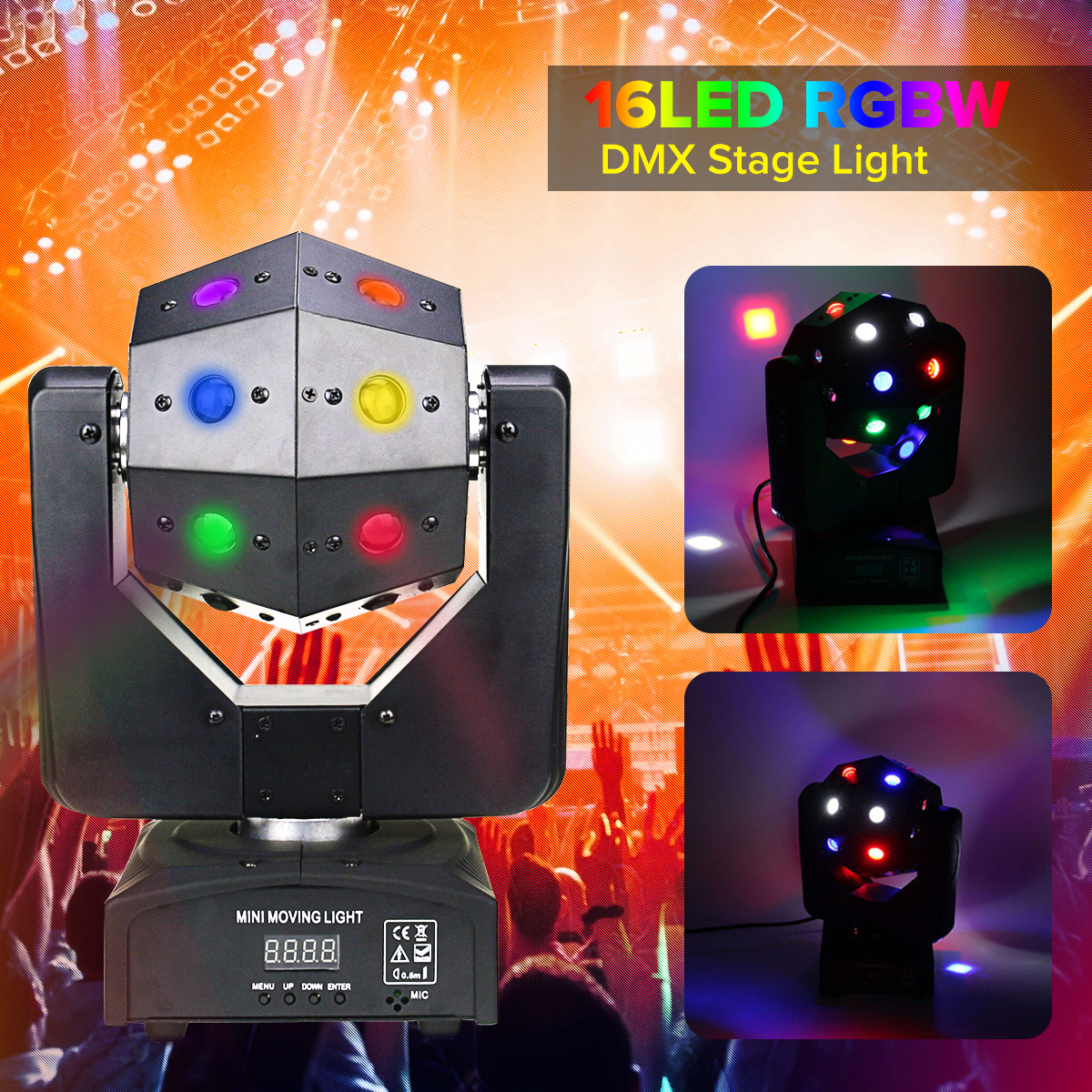 Professional LED Disco Stage MultiColour Moving Head Light DMX512 DJ Party Light