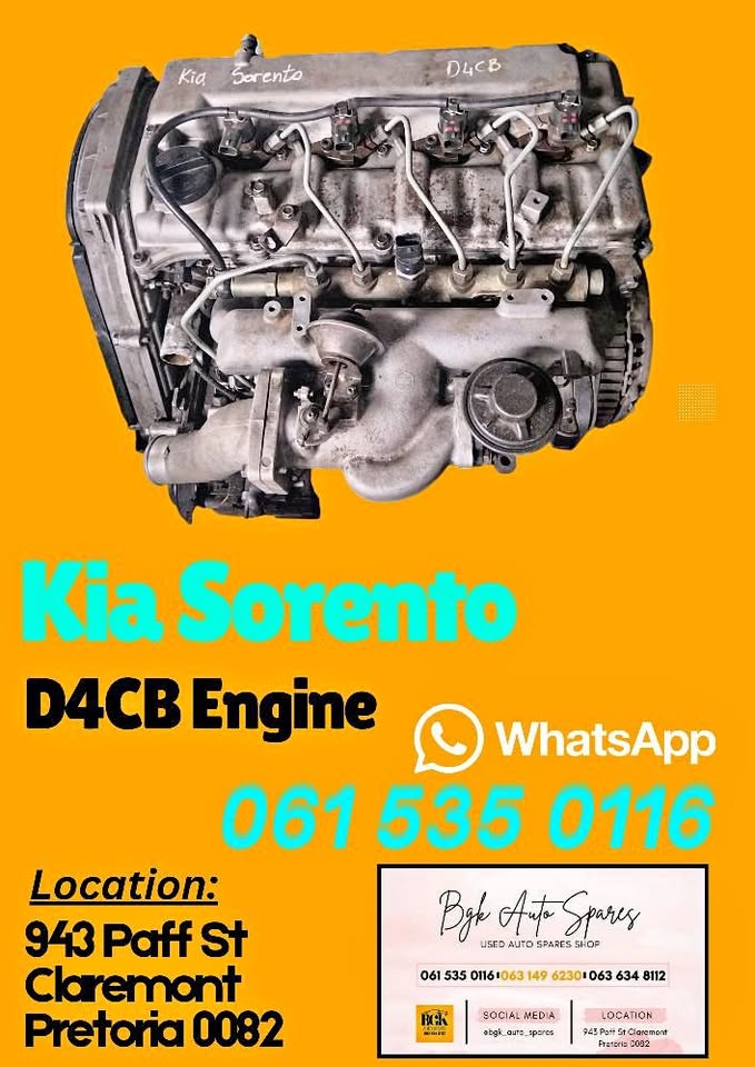 Kia Sorento D4CB engine - Private Seller Kia Sorento D4CB engine - Private Seller