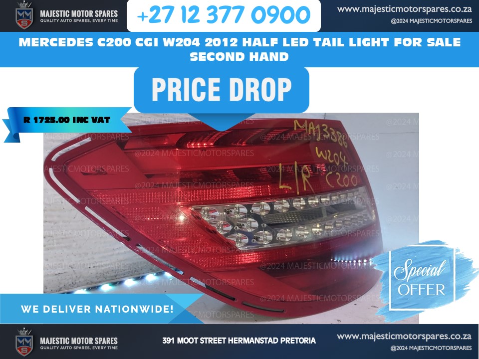 Mercedes C200 CGI Half LED Tail Lights for Sale (2012, W204)
