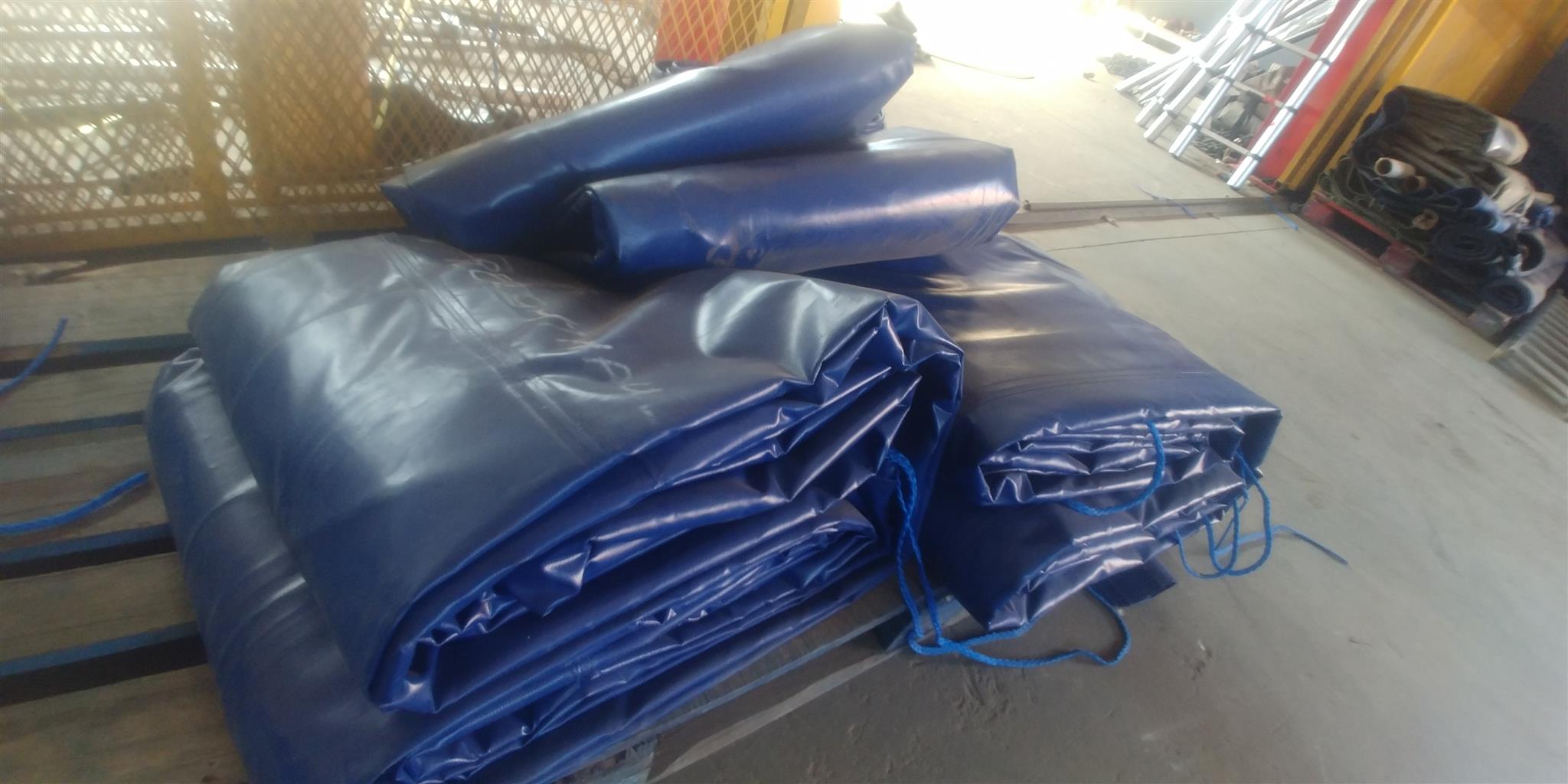 9m x 9m heavy duty truck covers/tarpaulins and cargo nets for super-link and tri_axle