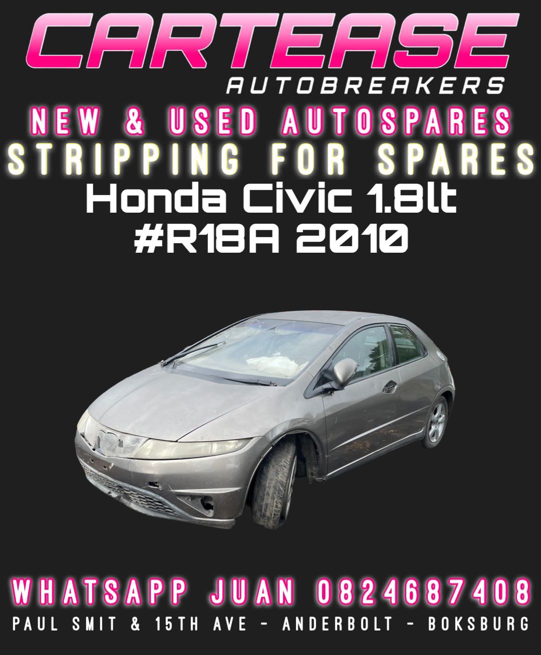 HONDA CIVIC 1.8LT #R18A 2010 STRIPPING FOR SPARES - Private Seller