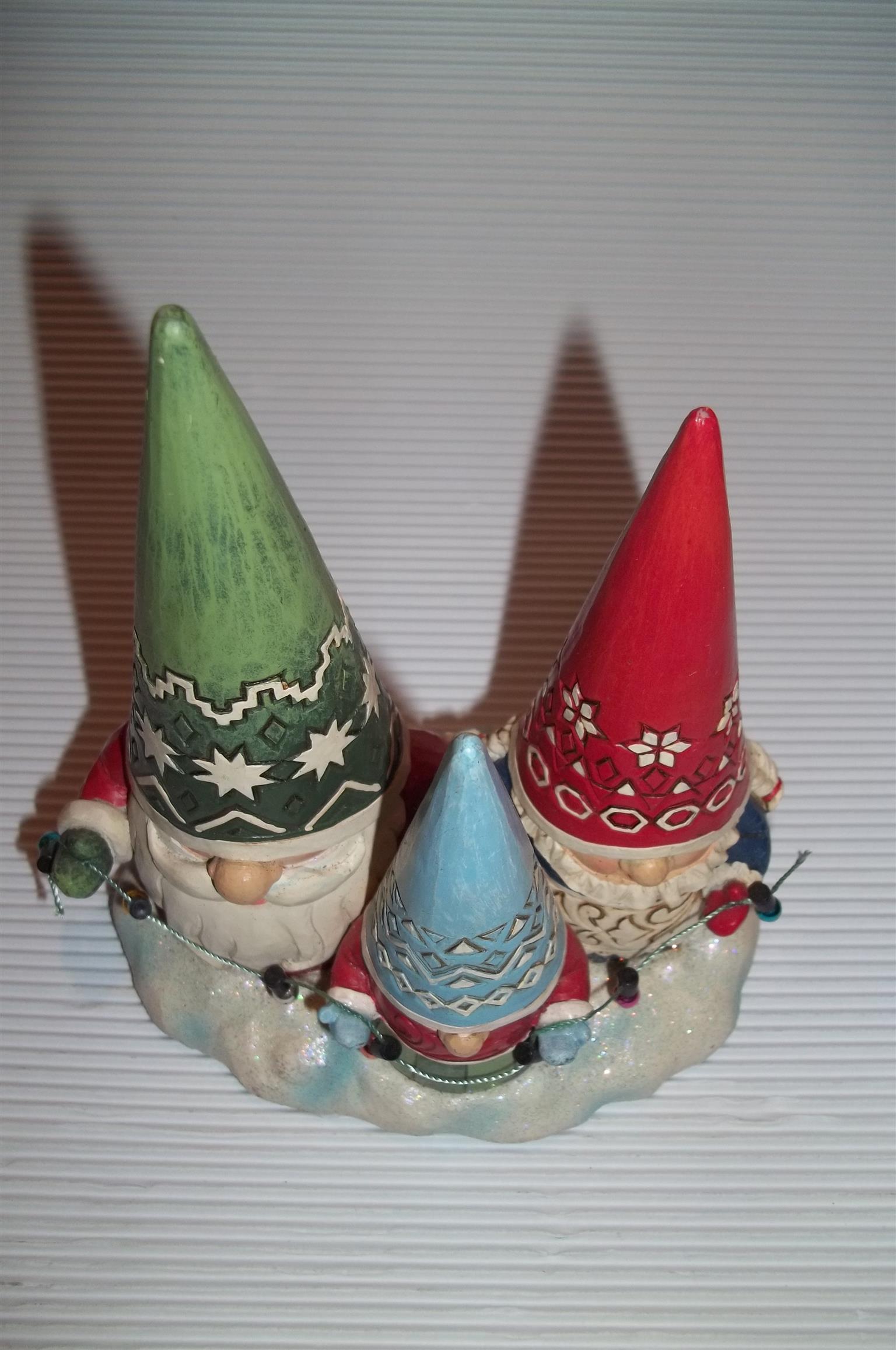 Family of Gnomes by Jim Shore, British Telephone Booth
