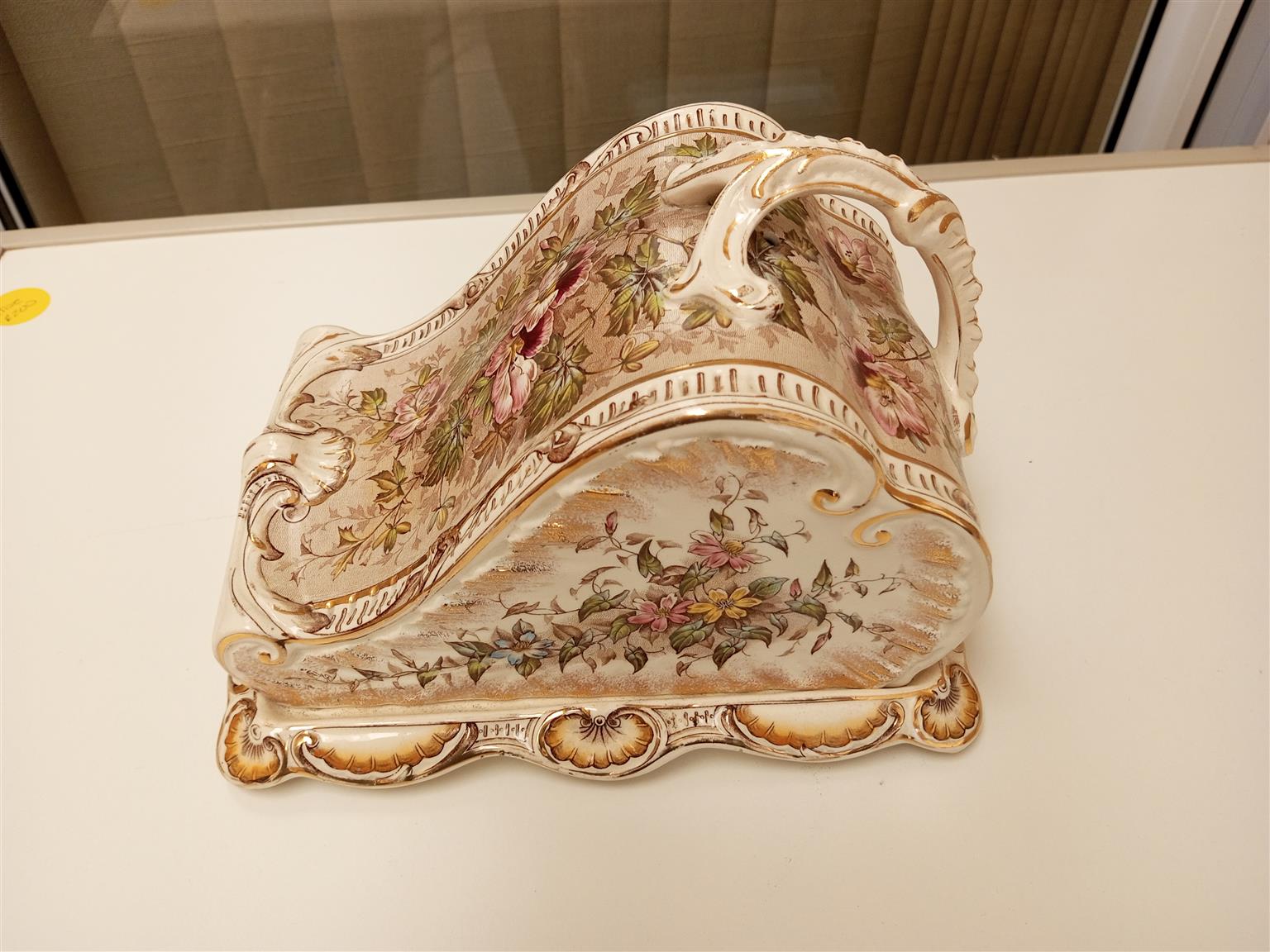 Stunning Large Antique Cheese Dome And Plate