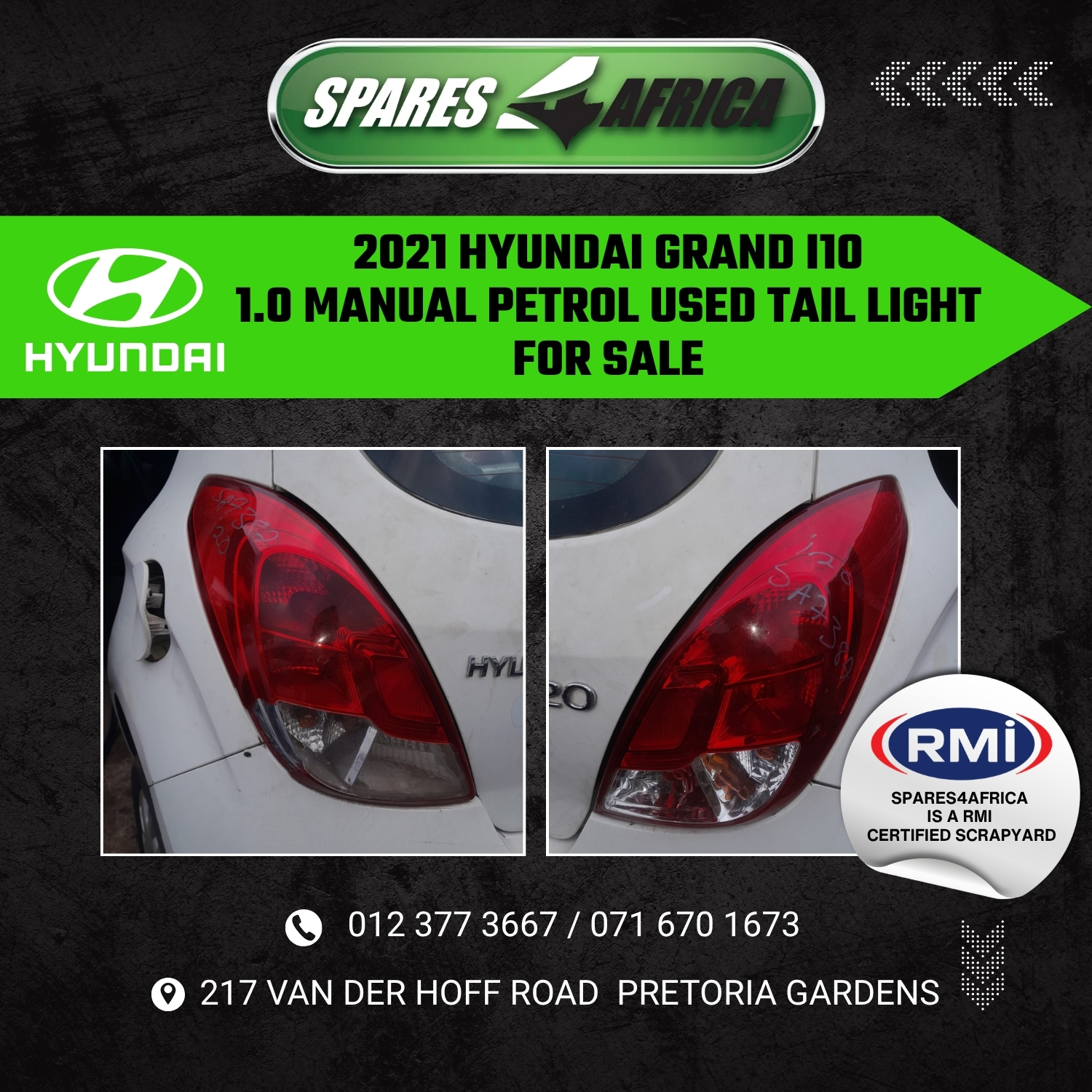 2021 HYUNDAI i10 1.0 MANUAL PETROL TAIL LIGHT (USED) - Private Seller 2021 HYUNDAI i10 1.0 MANUAL PETROL TAIL LIGHT (USED) - Private Seller