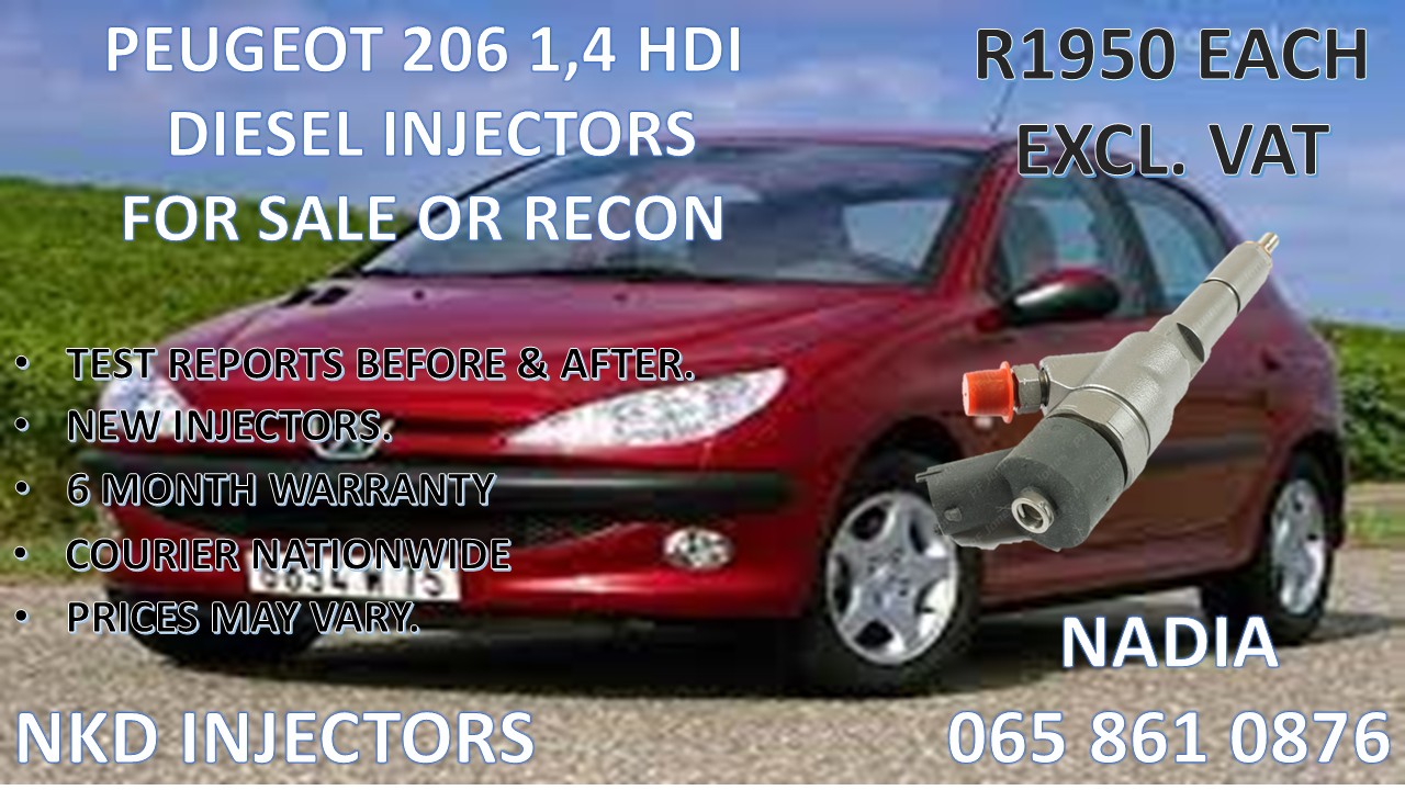 DIESEL INJECTORS FOR SALE FOR PEUGEOT 206 1.4 HDI - Private Seller DIESEL INJECTORS FOR SALE FOR PEUGEOT 206 1.4 HDI - Private Seller