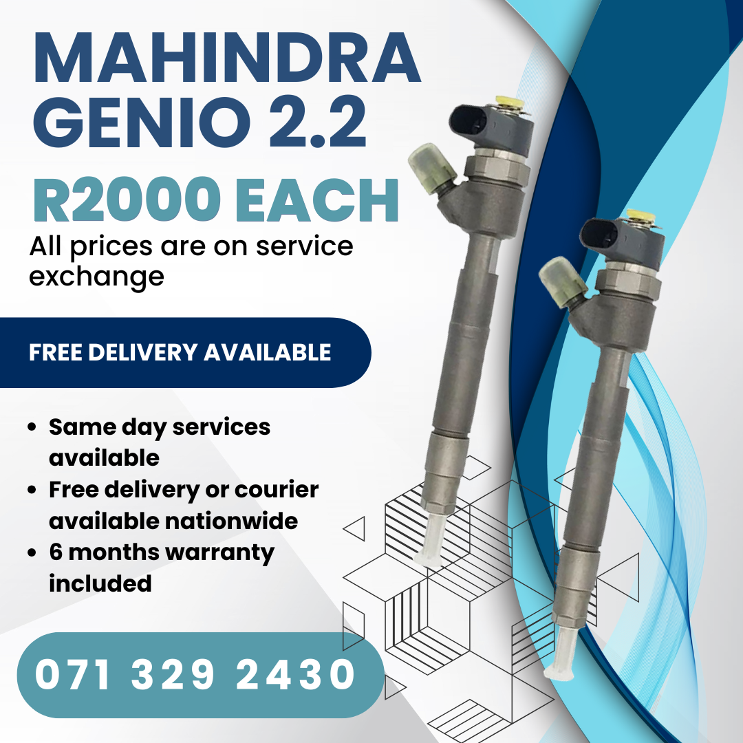 MAHINDRA GENIO 2.2 DIESEL INJECTORS FOR SALE WITH WARRANTY - Private Seller MAHINDRA GENIO 2.2 DIESEL INJECTORS FOR SALE WITH WARRANTY - Private Seller