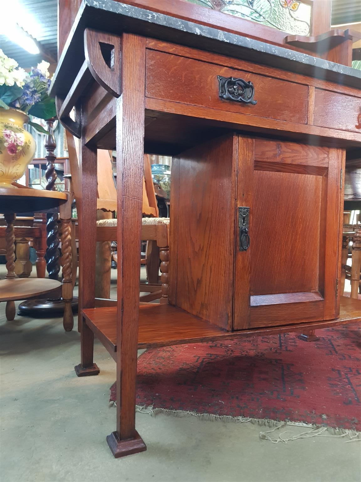 Superb Oak Washstand ~ Circa 1900's