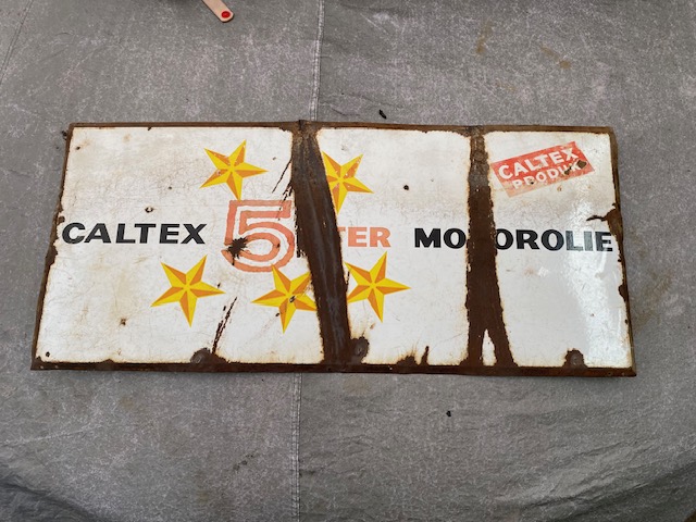 Enamel Sign Caltex 5 Star.