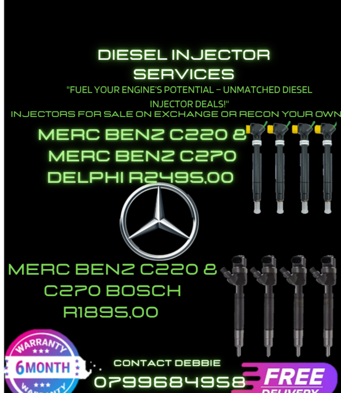 MERC BENZ C220/C270 DELPHI /BOSCH DIESEL INJECTORS RECON/EXCHANGE - Private Seller MERC BENZ C220/C270 DELPHI /BOSCH DIESEL INJECTORS RECON/EXCHANGE - Private Seller