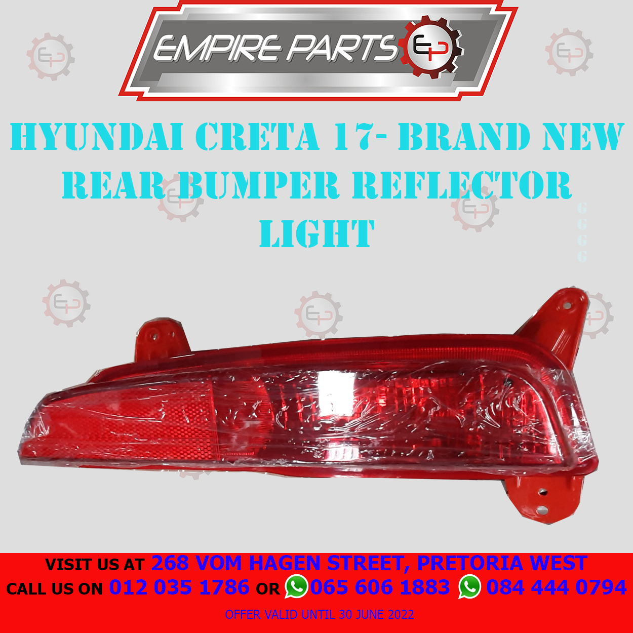 Hyundai creta 17- brand new rear bumper reflector