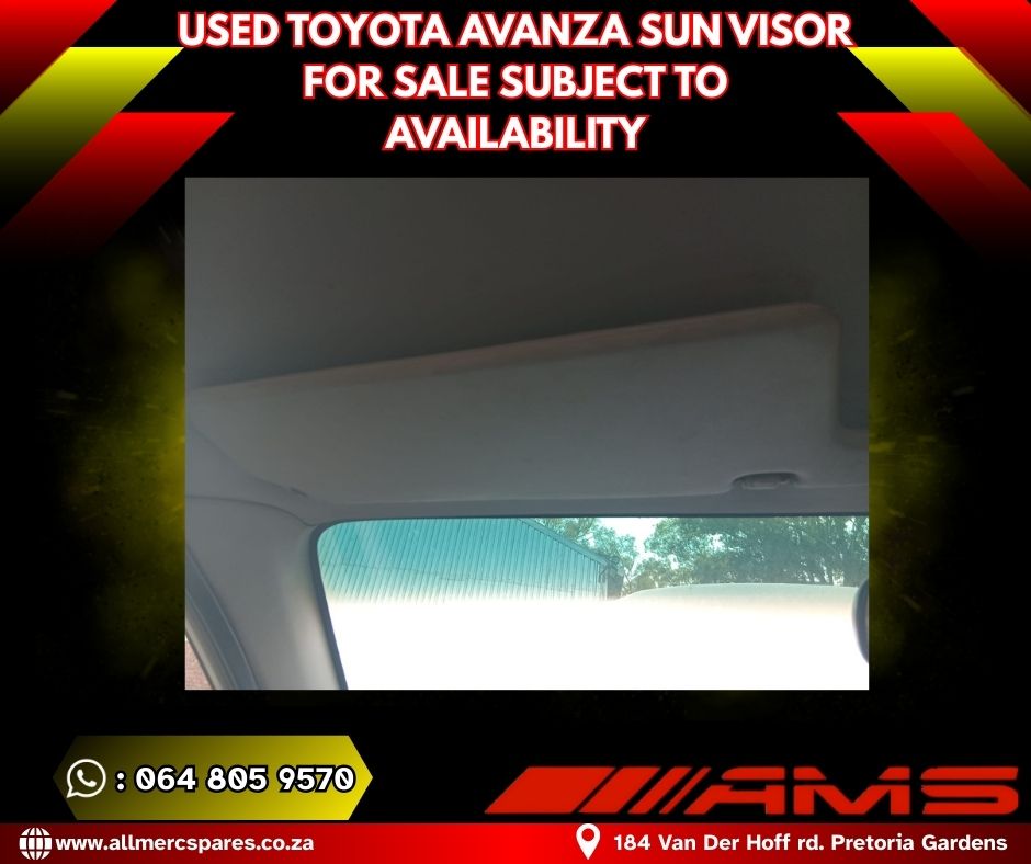 USED TOYOTA AVANZA SUN VISORS – FOR SALE (SUBJECT TO AVAILABILITY) - Private Seller USED TOYOTA AVANZA SUN VISORS – FOR SALE (SUBJECT TO AVAILABILITY) - Private Seller