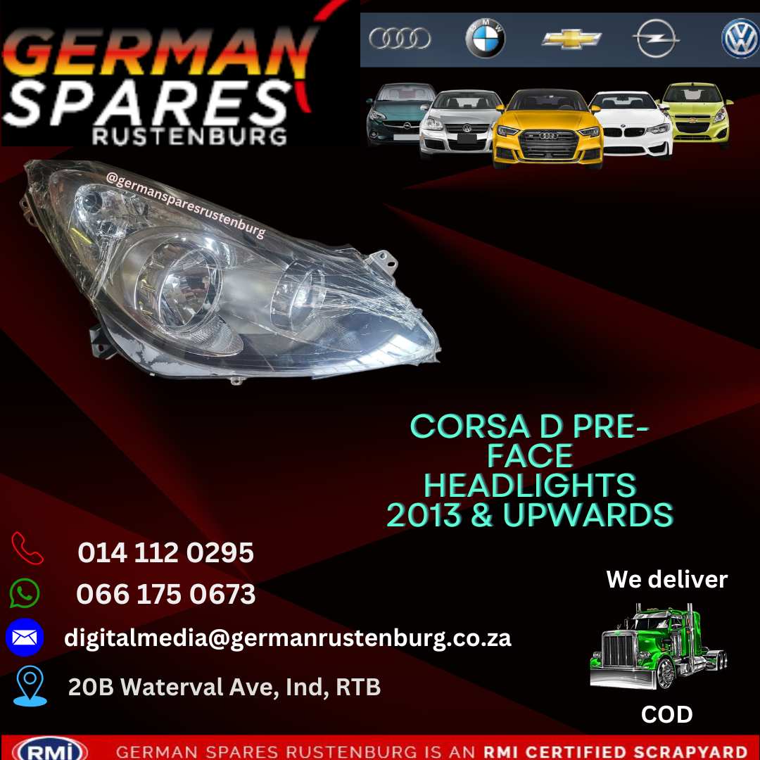 New Opel Corsa D Pre - Face Head lights 2013 & Upwards For sale - Private Seller New Opel Corsa D Pre - Face Head lights 2013 & Upwards For sale - Private Seller