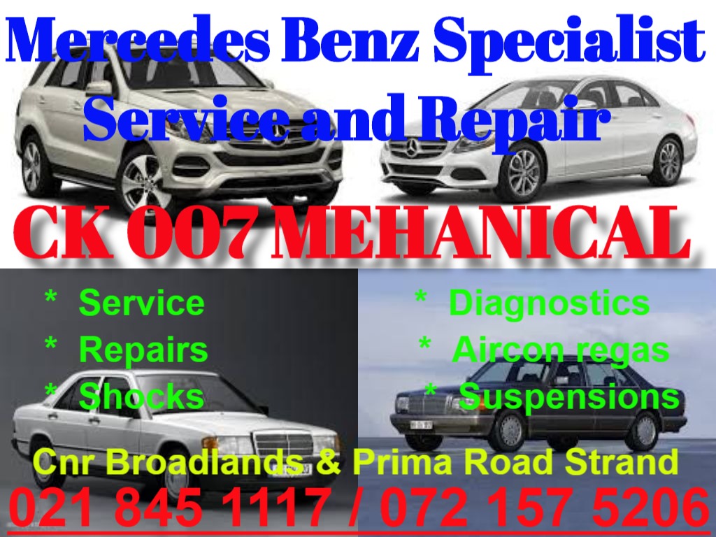 Mercedes Benz service and repair Specialist available. 