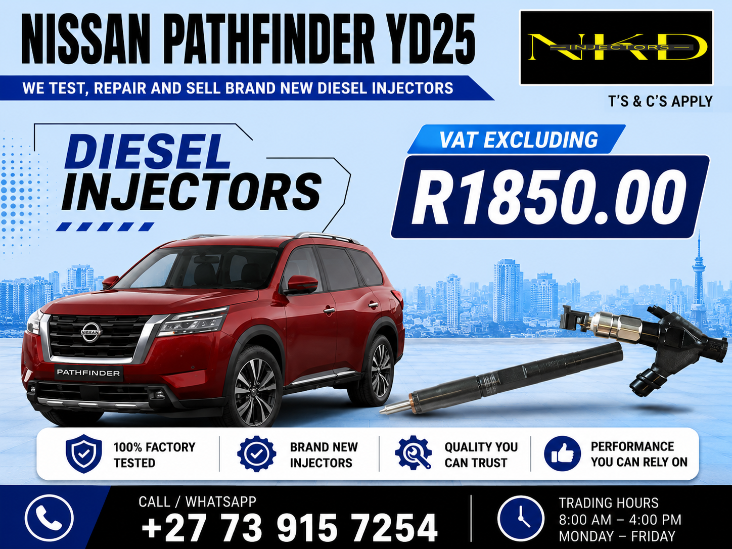 Nissan_Pathfinder_yd25_Denso_Diesel Injectors - Private Seller Nissan_Pathfinder_yd25_Denso_Diesel Injectors - Private Seller