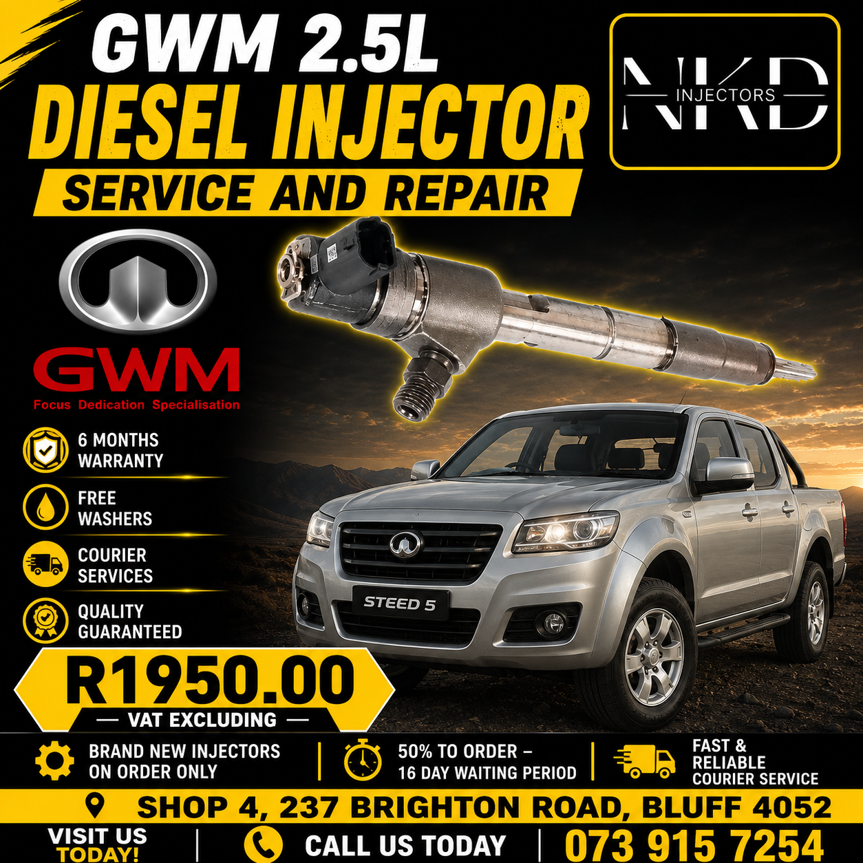 Repairs_GWM_2.5L_Injectors - Private Seller Repairs_GWM_2.5L_Injectors - Private Seller