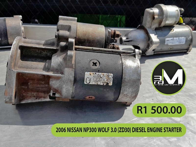 2006 NISSAN NP300 WOLF 3.0 (ZD30) DIESEL ENGINE STARTER - Private Seller 2006 NISSAN NP300 WOLF 3.0 (ZD30) DIESEL ENGINE STARTER - Private Seller