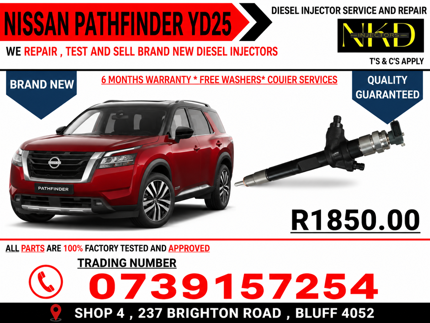 PATHFINDER YD25 NISSAN INJECTORS -RECON YOURS - Private Seller PATHFINDER YD25 NISSAN INJECTORS -RECON YOURS - Private Seller