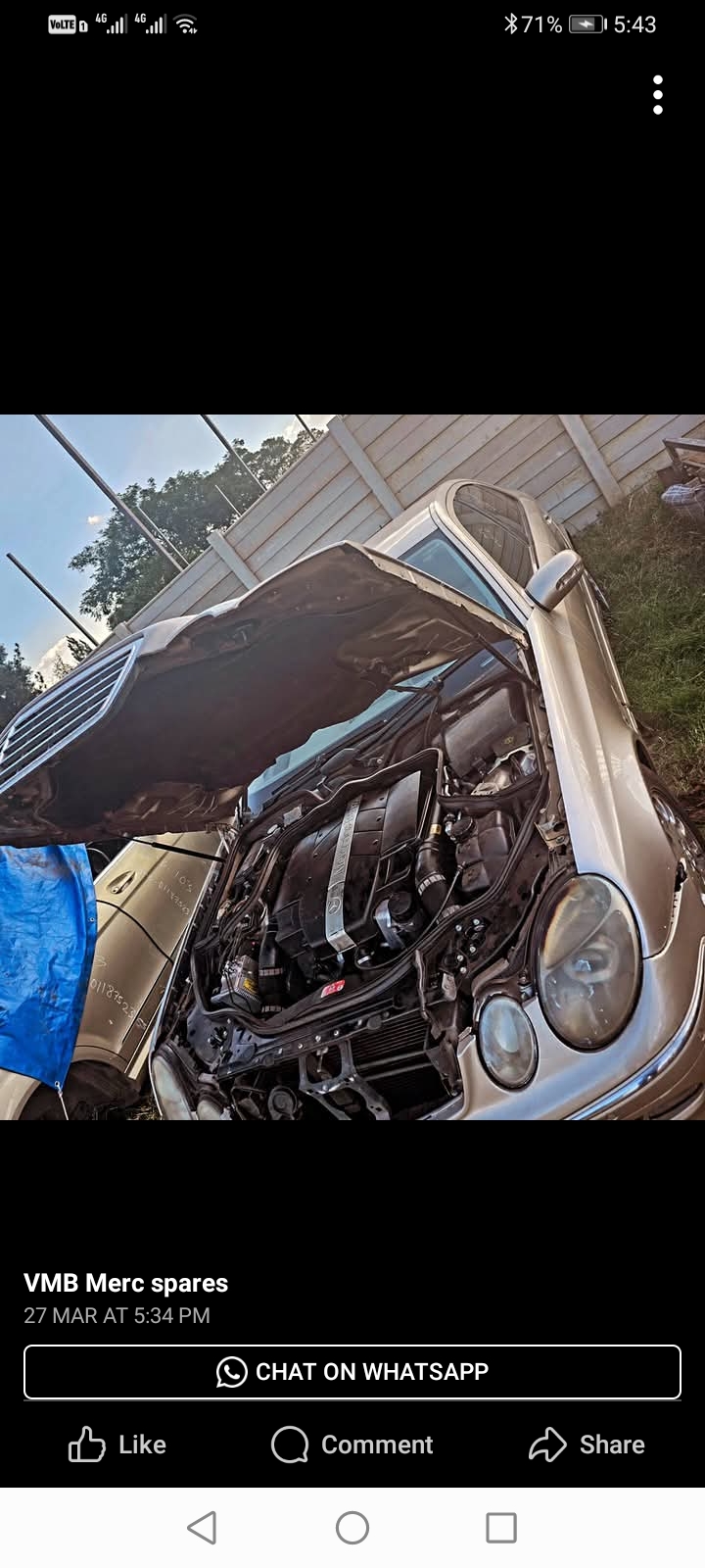 Mercedes Benz W211 E240 Automatic with M112 engine now Stripping for Spares - Private Seller