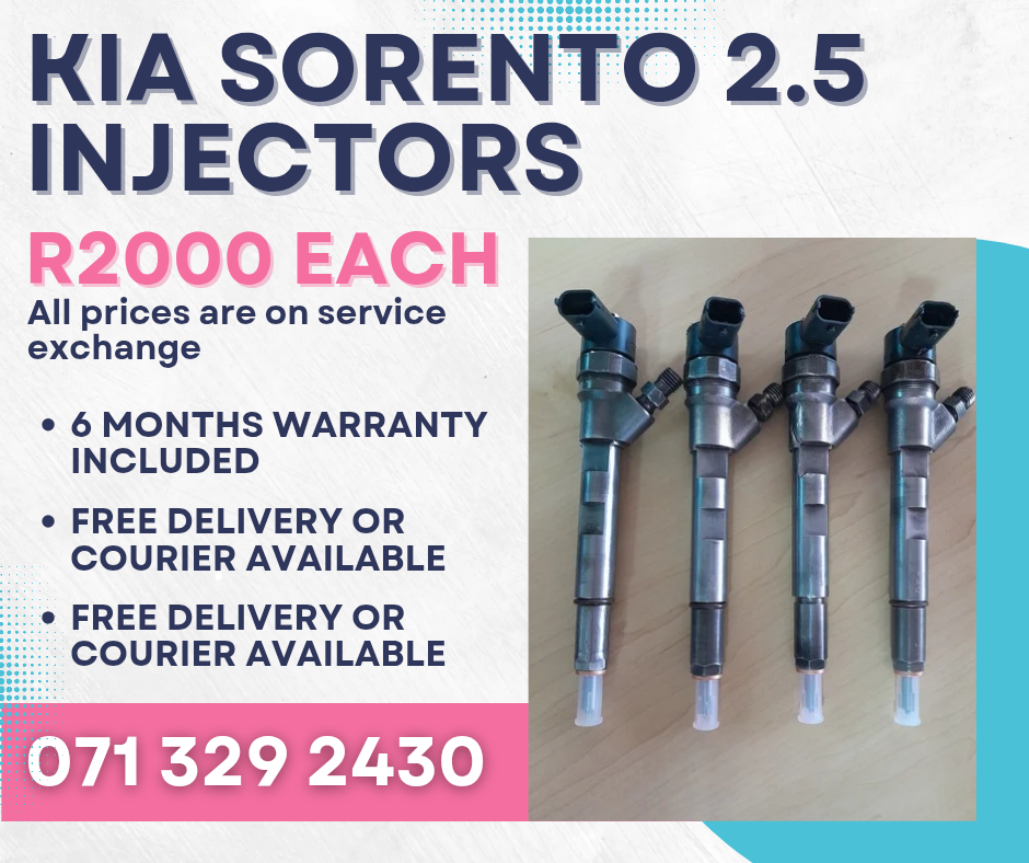 KIA SORENTO 2.5 DIESEL INJECTORS FOR SALE WITH WARRANTY