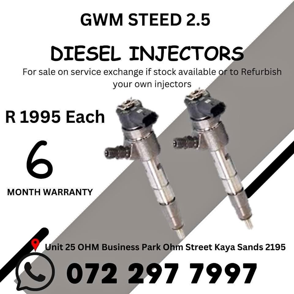 GWM 2.5 Diesel Injector for sale on service exchange or to recon
