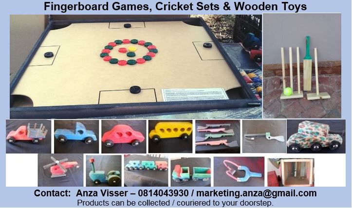 FINGERBOARD GAMES FOR ALL AGES! R440 Contact Anza on 081 404 3930 to collect your 