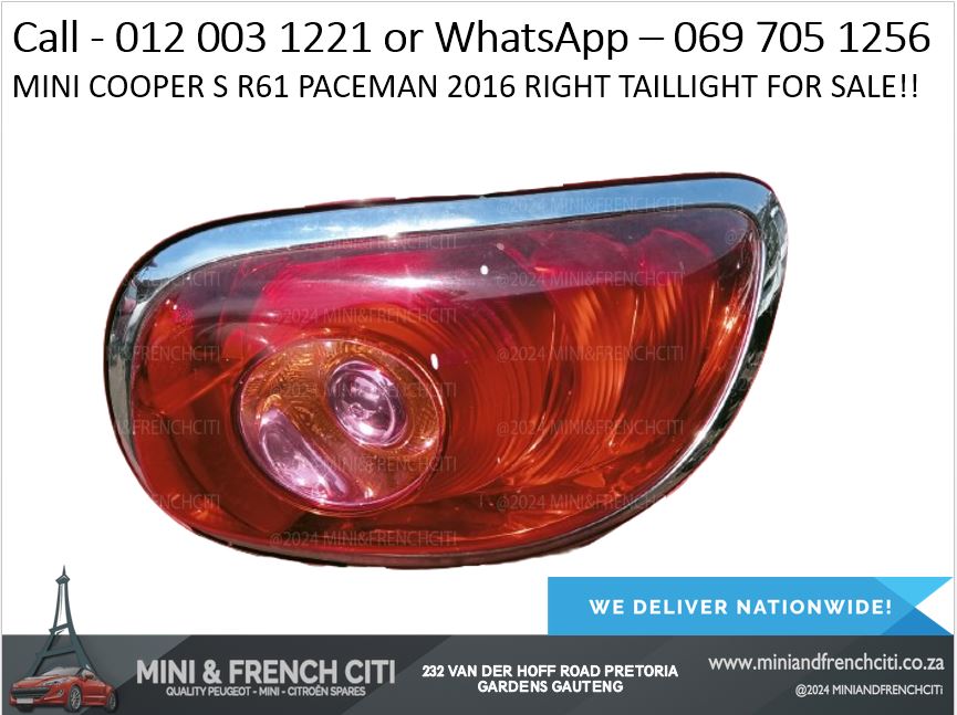 Mini Cooper S R61 Paceman 2016 Right Taillight Available - OEM Rear Light!! - Private Seller Mini Cooper S R61 Paceman 2016 Right Taillight Available - OEM Rear Light!! - Private Seller