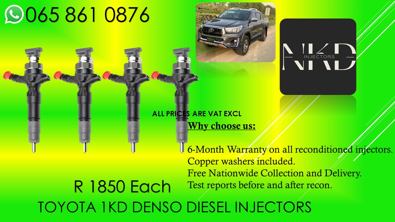 Toyota 1KD 3.0 diesel injectors for sale - we recon or exchange. - Private Seller Toyota 1KD 3.0 diesel injectors for sale - we recon or exchange. - Private Seller