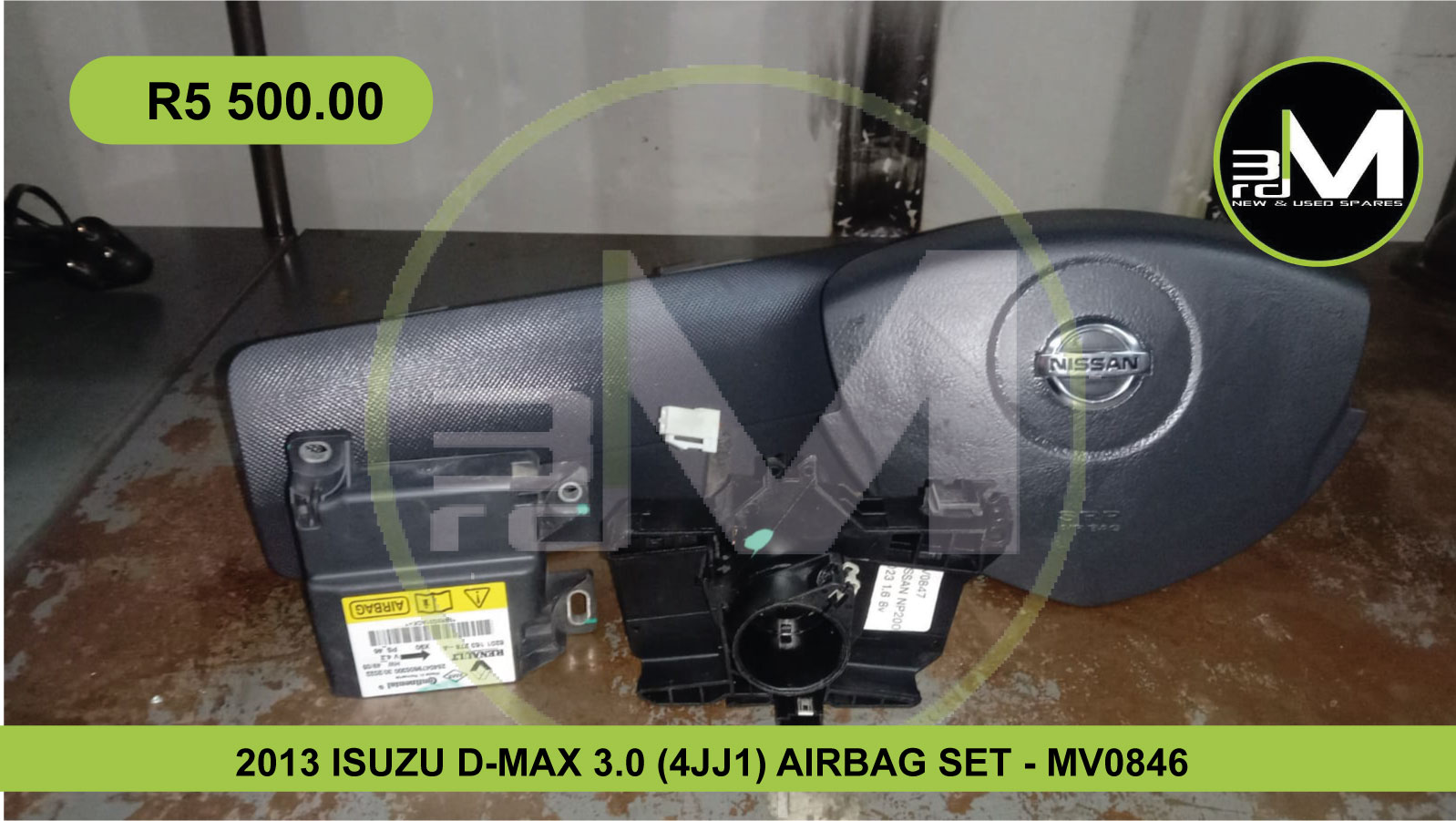 2013 ISUZU D-MAX 3.0 (4JJ1) AIRBAG SET – MV0846
