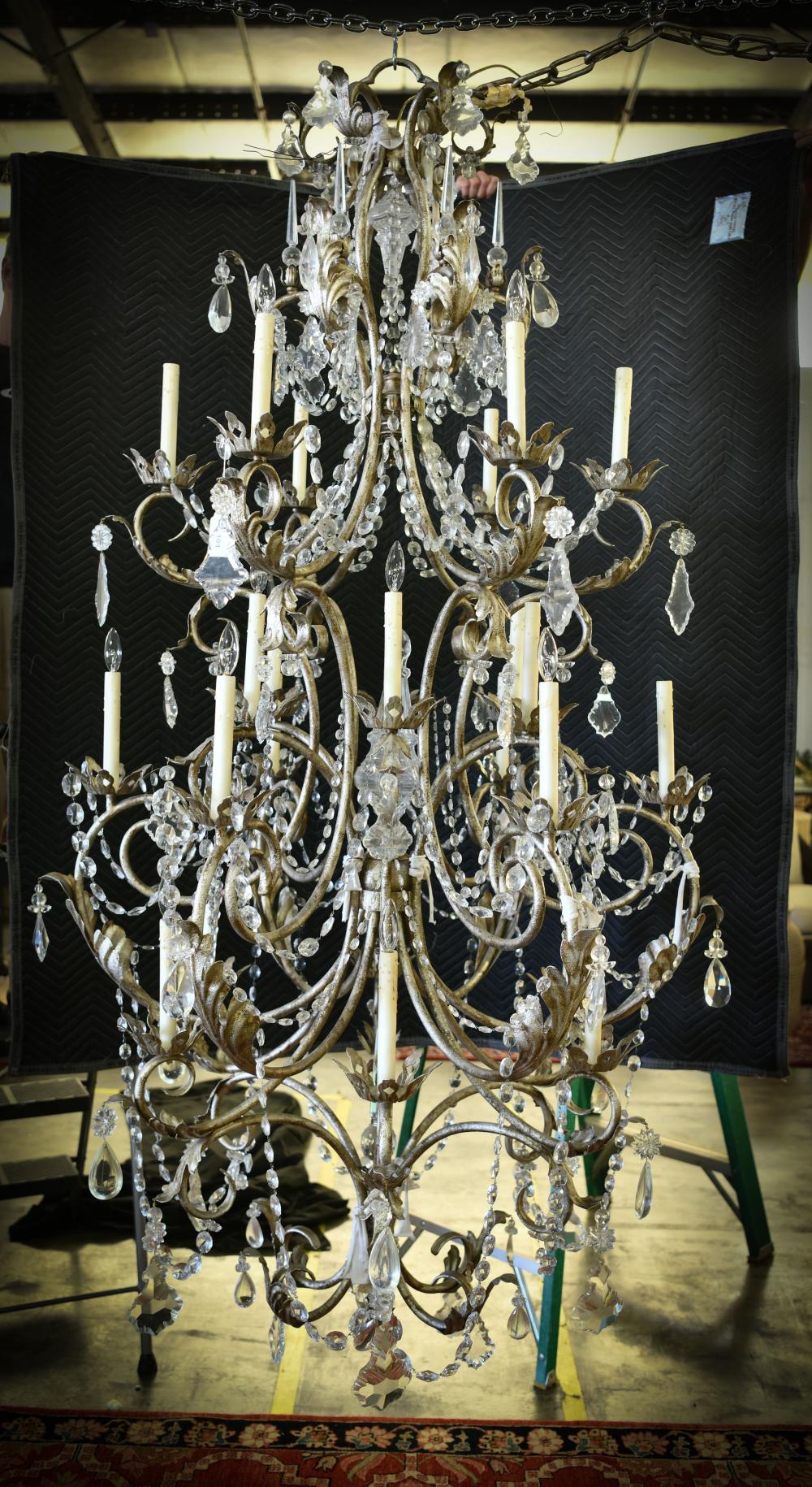 Antique crystal chandeliers