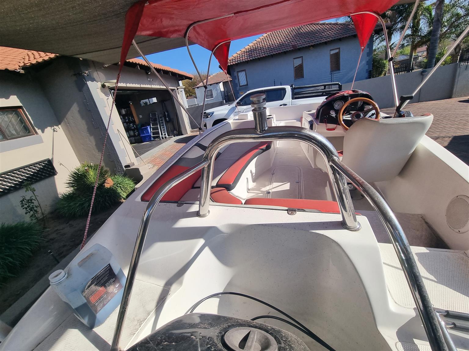 18 ft Exspression Funster boat with 150 Optimax Murcury Motor