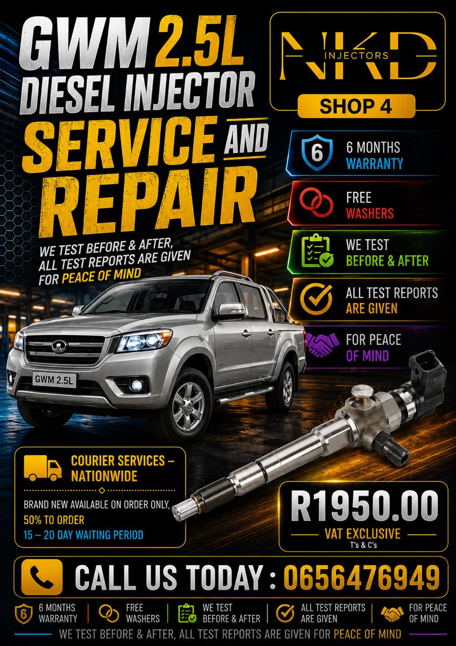 GWM_2.5L_Diesel_Injectors_On_Recon - Private Seller GWM_2.5L_Diesel_Injectors_On_Recon - Private Seller