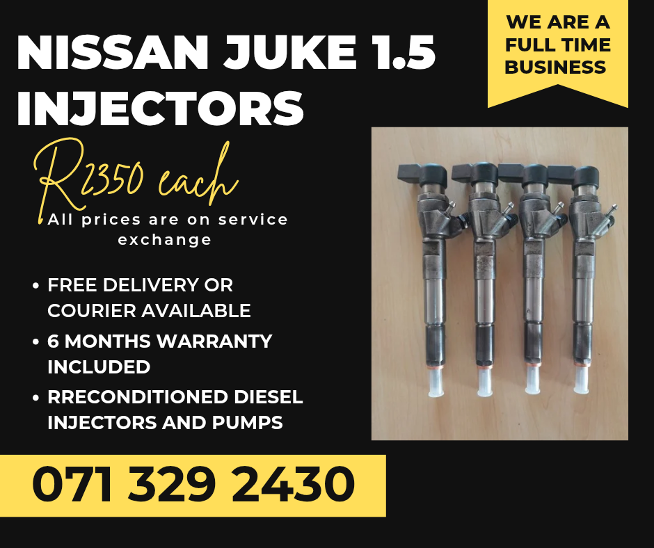 NISSAN JUKE 1.5 INJECTORS FOR SALE WITH WARRANTY INCLUDED - Private Seller NISSAN JUKE 1.5 INJECTORS FOR SALE WITH WARRANTY INCLUDED - Private Seller