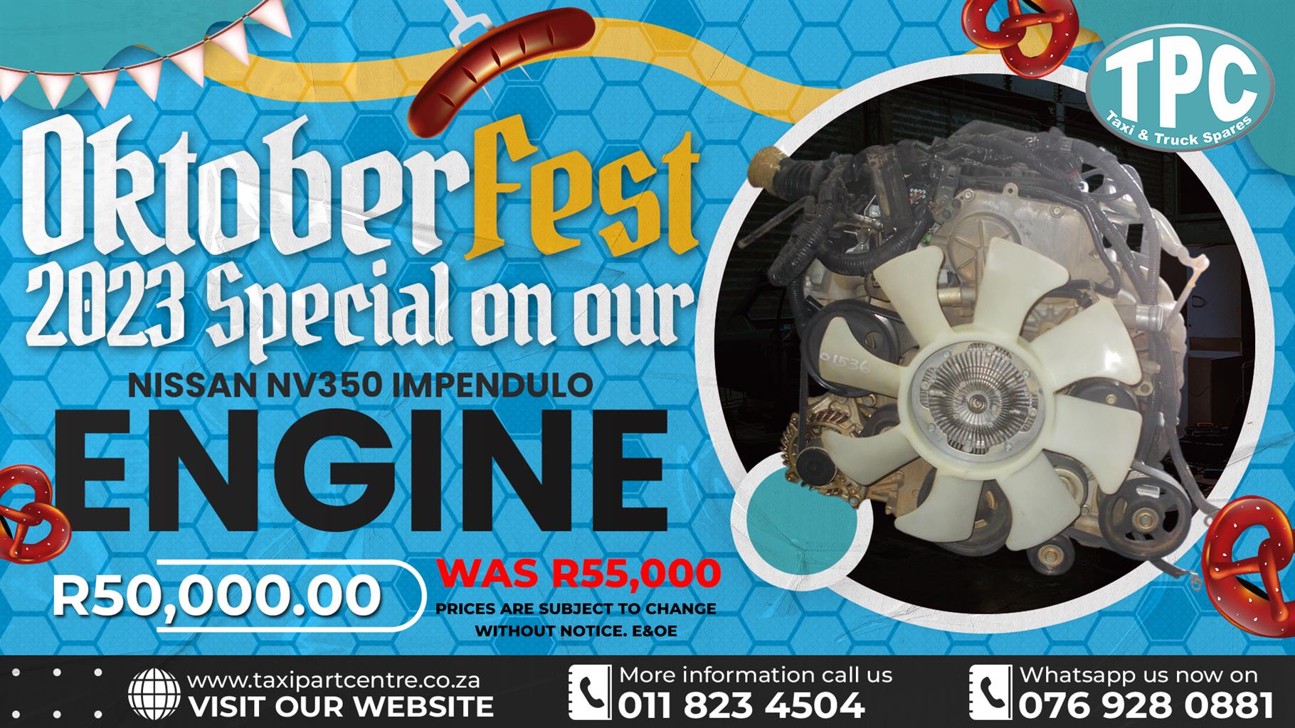 Hurry now for our Oktober Fest 2023 Special Nissan NV350 Impendulo ...