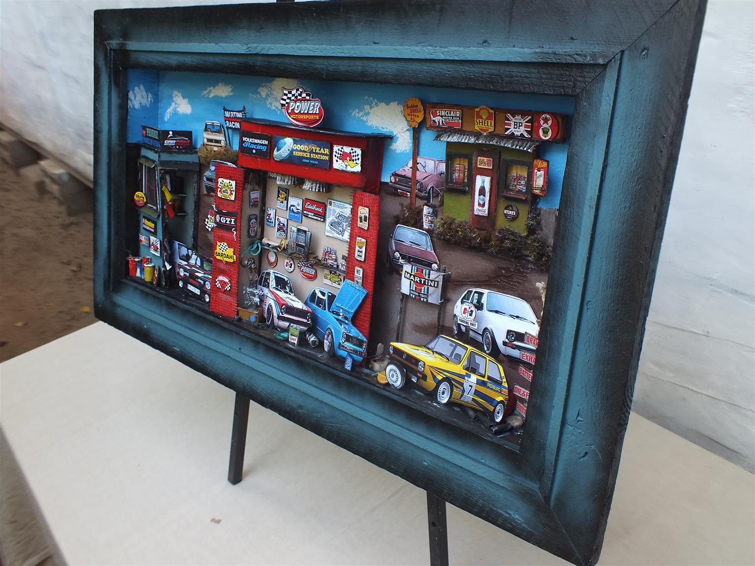 Vintage City Golf Garage 3 D Diorama for Sale